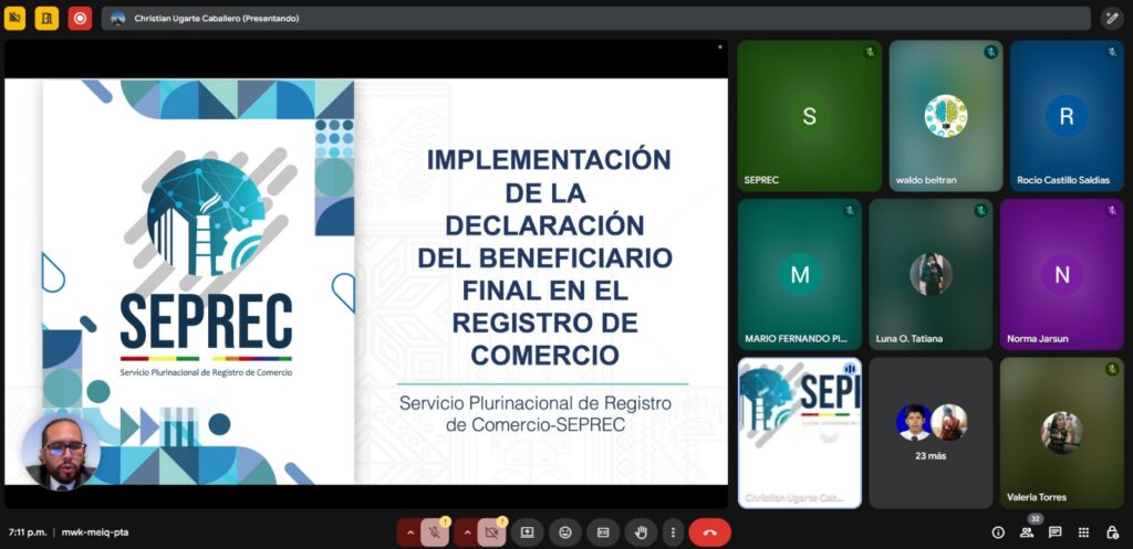 SEPREC Y AEMP CAPACITAN A SOCIEDADES ANÓNIMAS DE COCHABAMBA Y TARIJA SOBRE LA DECLARACIÓN DEL BENEFICIARIO FINAL